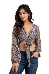 Lavender Tribe Women's Crochet Long Sleeve Top Bohemian - Age Group: Adults