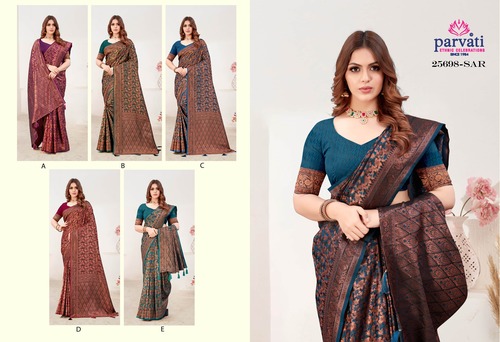 Parvati Multicolor Rapier Silk Saree -25698