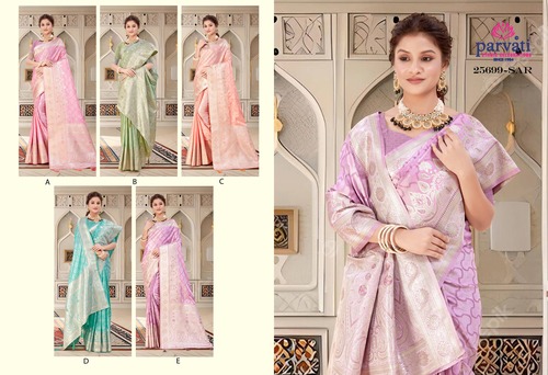 Parvati Multicolor Rapier Silk Saree -25699