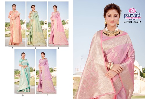 Parvati Multicolor Rapier Silk Saree -25701