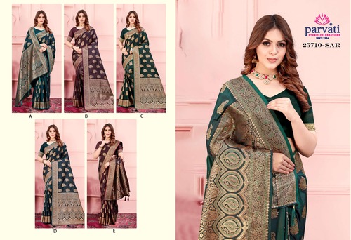 Parvati Multicolor Rapier Silk Saree -25710