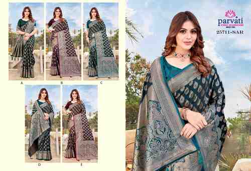 Parvati Multicolor Rapier Silk Saree -25711