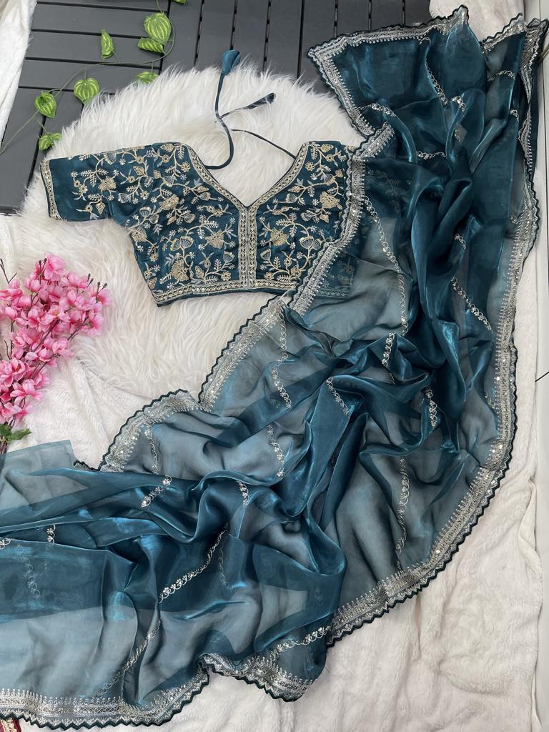 Pure Soft Designer Saree - Color: As Per Image