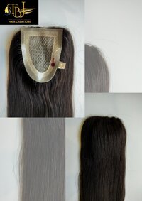 Natural Straight Skin Base Mirage Topper 100%Original Human Hair Extension