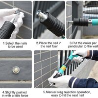 Manual Steel Nails Gun, Nail Wall Fastening Tool with 50 Nailss