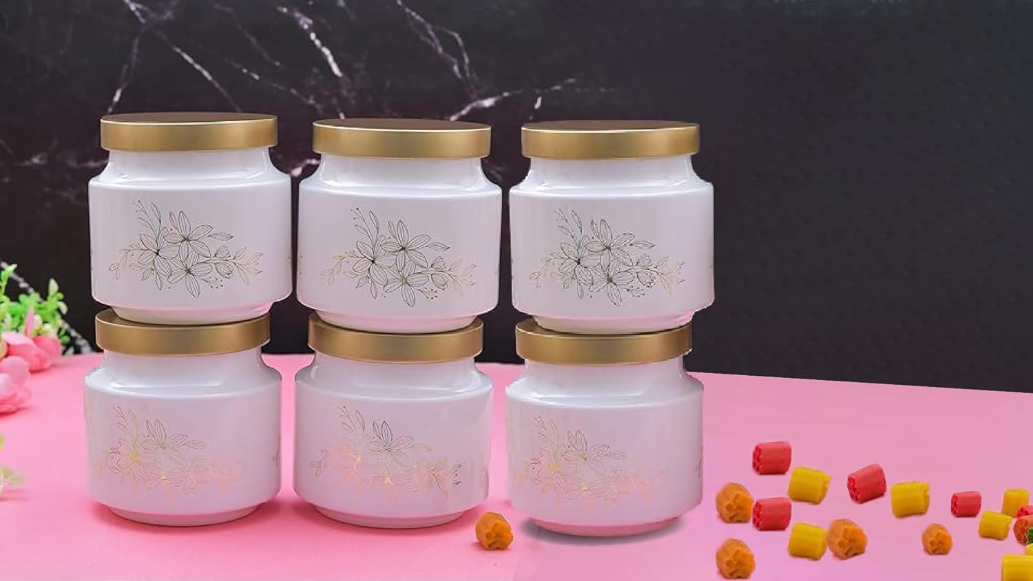 Croco Jar Premium Color With Cap - Color: White