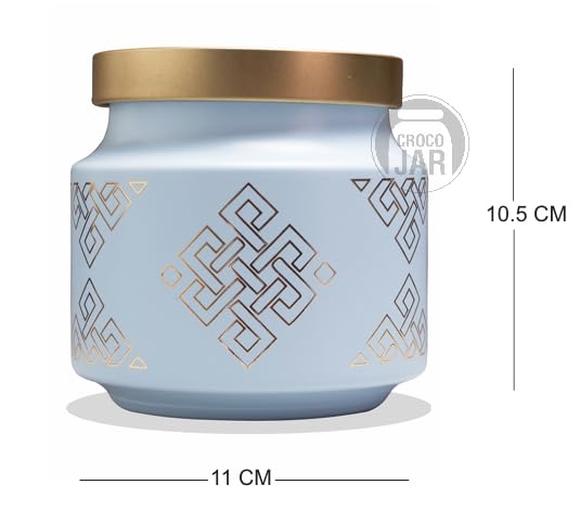 Croco Jar Premium Color Coated & Printed Design - Color: White