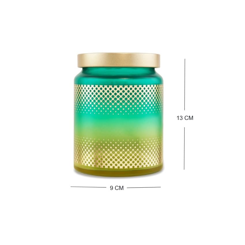 Printed Design Round Shape Container - Color: Yellow