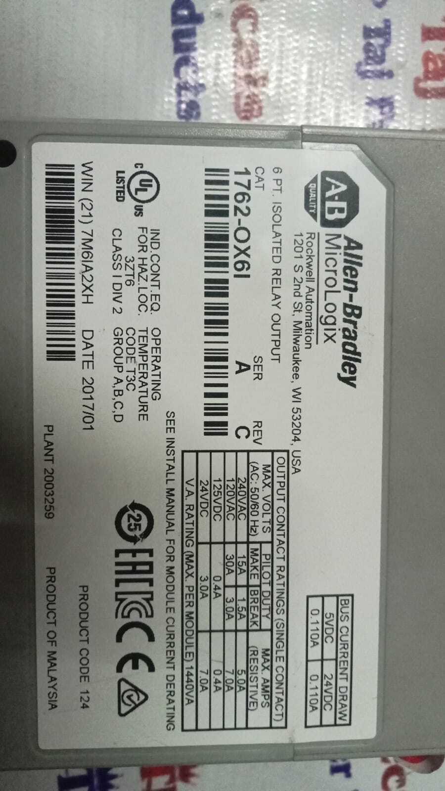 ALLEN BRADLEY 1762-OX6I PLC