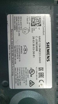 SIEMENS 6AV2 124-0MC01-0AX0 (C-JOM24998) HMI