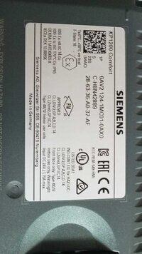 SIEMENS 6AV2 124-1MC01-0AX0 (C-H8N42889) HMI