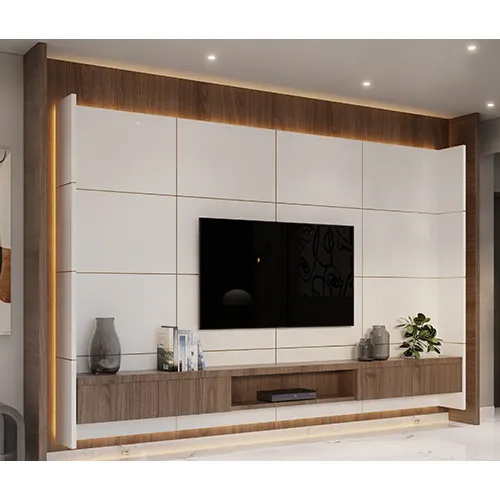 Tv Unit - Wood, Metal & Laminate, 200cm X 40cm X 180cm, Gray Black & Marble White | Modern Design, Sliding Doors, Integrated Lighting, Extended Shelving