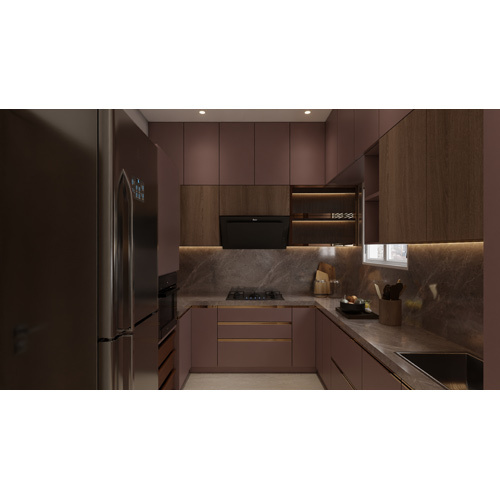 Blind Corner Unit - Color: Matte Blue And Black Counter
