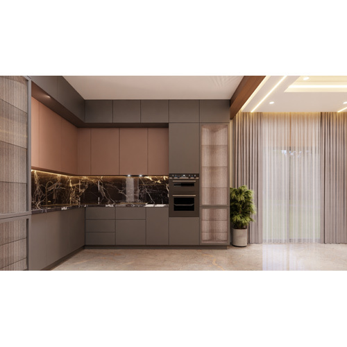 Blind Corner Unit - Color: Matte Blue And Black Counter