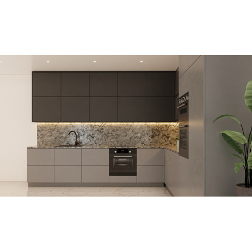 Blind Corner Unit - Color: Matte Blue And Black Counter