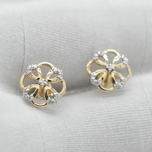 925 Sterling Silver Moissanite Antique Stud Earrings