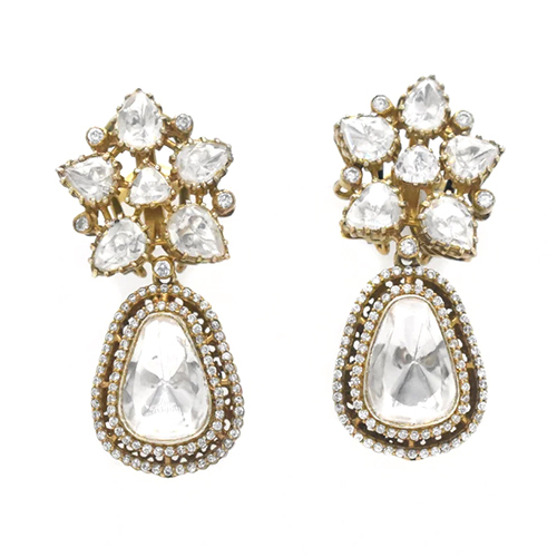 925 Sterling Silver Lab Moissanite Dangle Earrings