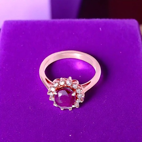 Custom Natural Gemstone Ring With Prong Setting | Oval Cut, Gold Plated, Antique Finish - Gender: Women