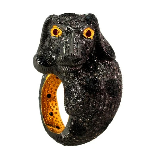 Figure Diamond And Silver Ring