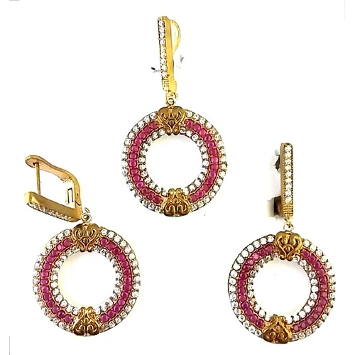Turkish Ruby Pendant Set