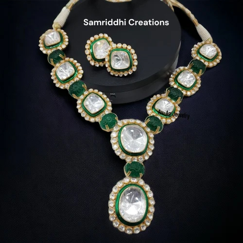 Moissanite Polki Necklace