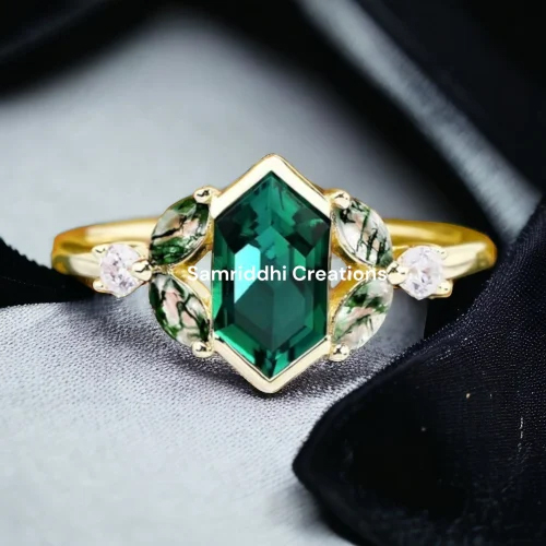 Emerald Diamond Gold Ring