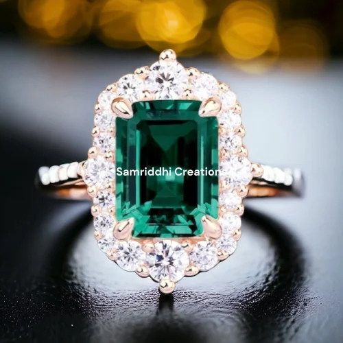 Emerald Diamond Gold Ring