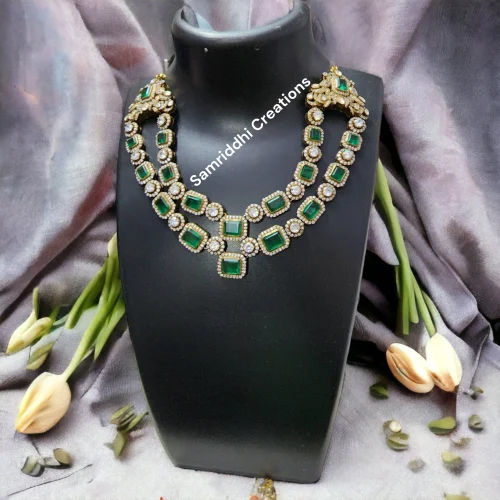 Emerald Diamond Necklace - Size: Various Available