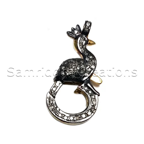 Peacock Diamond Silver Lock