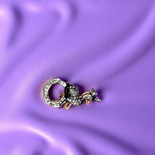 Peacock Diamond Silver Lock