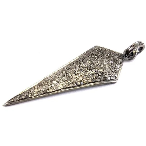 Silver Diamond Sword Charm