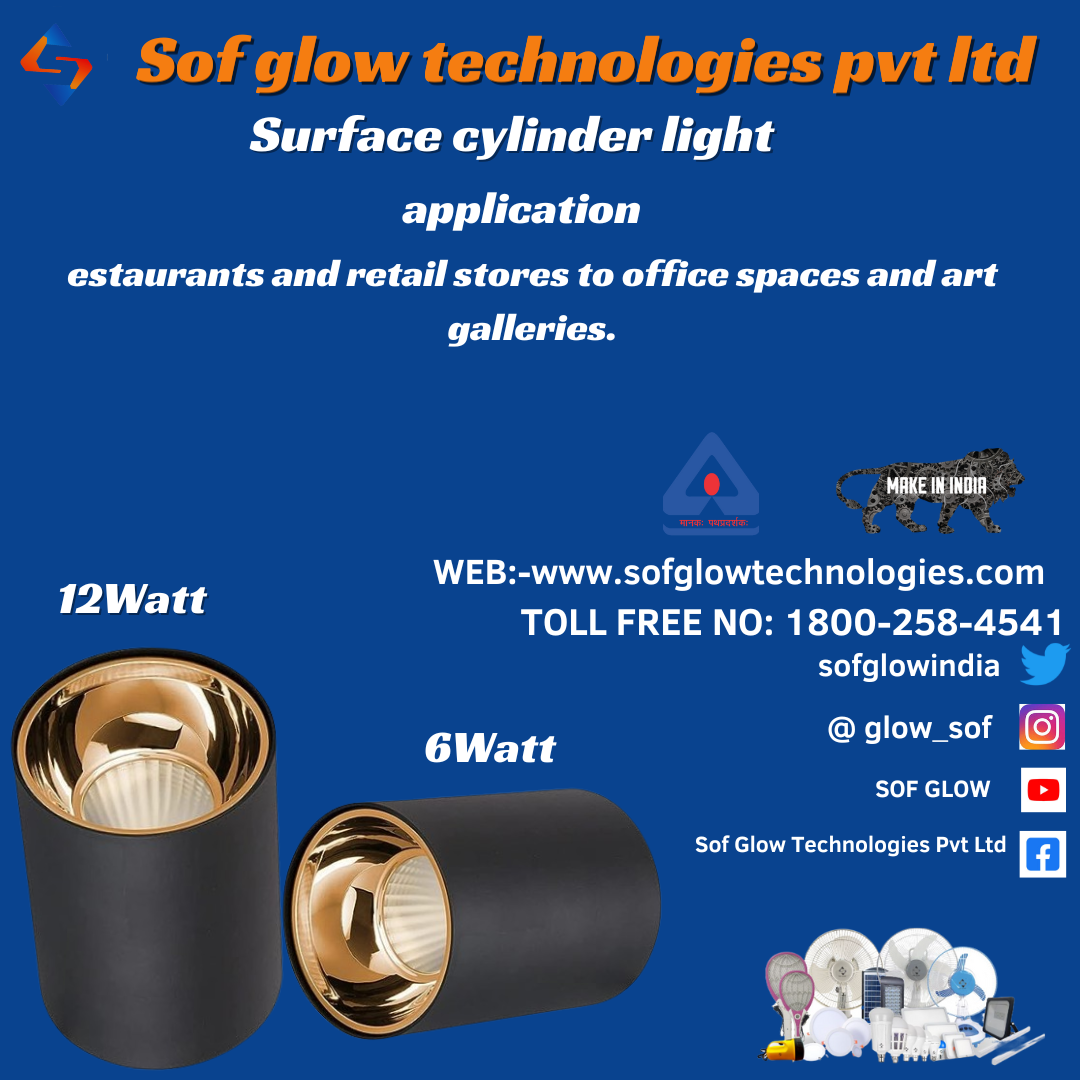 6w Cylindrical Surface Cob Light Ww - Aluminum, Black, Ip54, 220v, 6w Power | 99.9% Efficiency, High Quality Reflector, 36â° Beam Angle