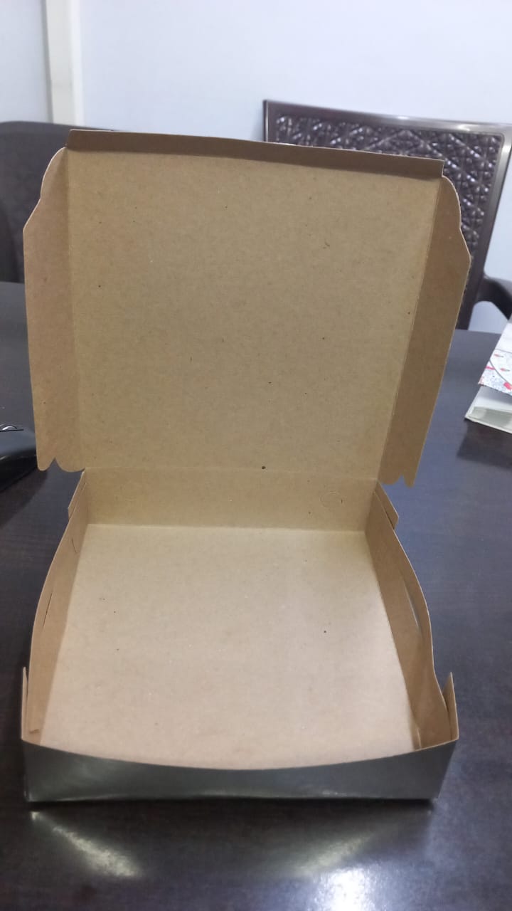 Pizza Boxes (Random) - Gsm 300-350 | Available In Plain White, Silver & Kraft Inside, Random Prints Sizes 7x7, 8x8, 10x10 Inches