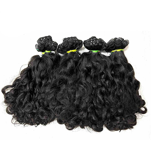 16inch Remy Double Drawn Black Hair Wig