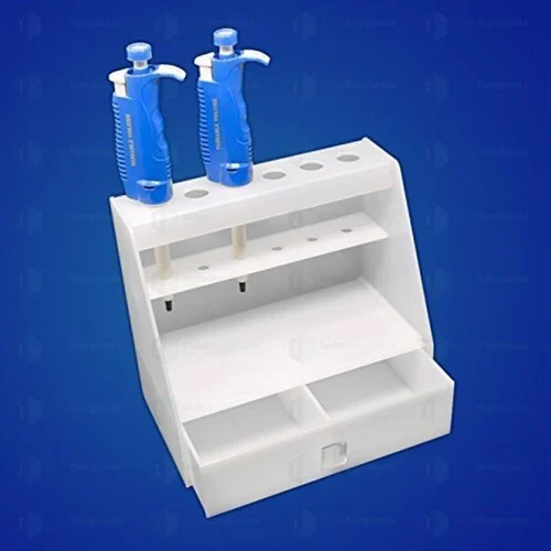 Micropipette Stand 6 Hole With Drawer