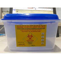 3 Ltr Sharp Containers - Plastic, Standard Size, Transparent Color | Durable for Medical Waste Storage and Transport in Hospitals