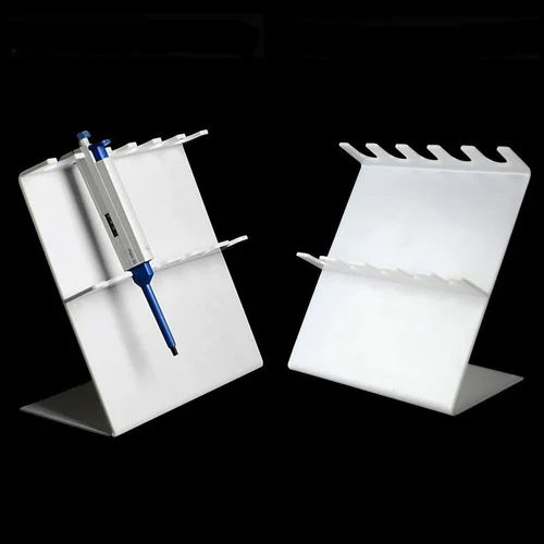 Micropipette Stand 6 Hole Z Shaped - Color: White