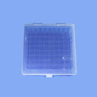 100 Well 1.8 Ml Cryotube Box With Hinged Lid - Color: Transparent