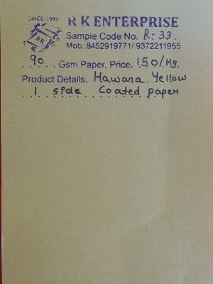 Hawana Yellow 1 side coated Silicon  paper