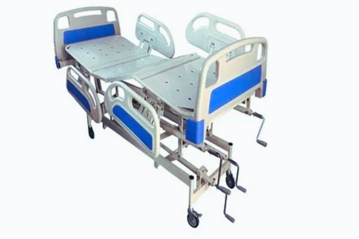 FIVE FUNCTIONS MANUAL ICU BED Overall Size: 2200L X 1000W X 600-800H mm.