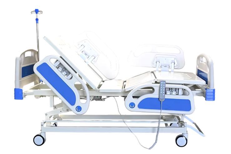 FIVE FUNCTIONS ELECTRIC ICU BED Overall Size: 2150L X 1000W X 600-H mm.