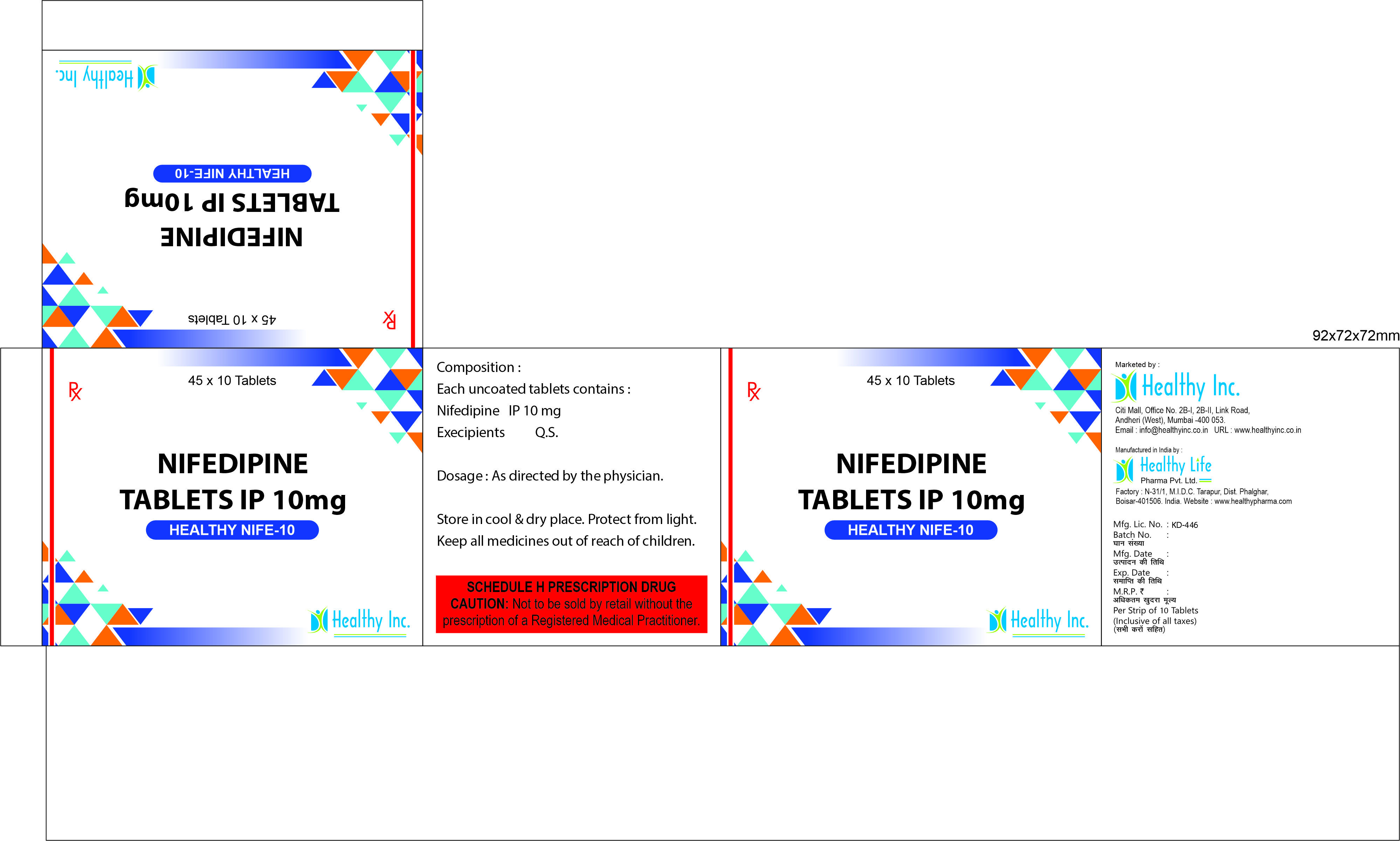 Nifedipine tablet 10mg