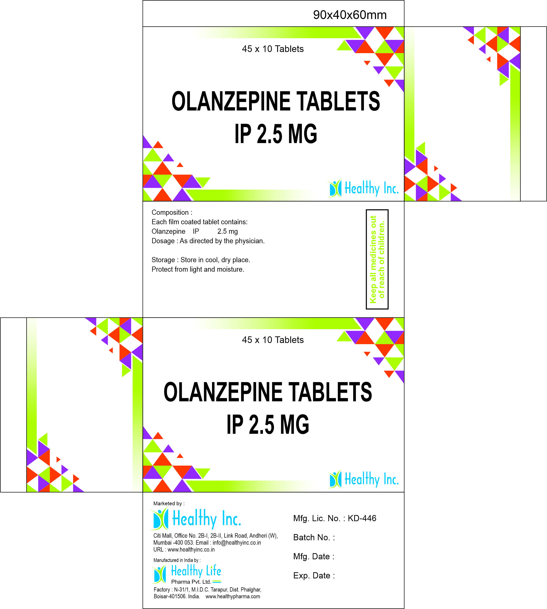 Olanzepine Tablet 5mg - Drug Type: Generic Drugs