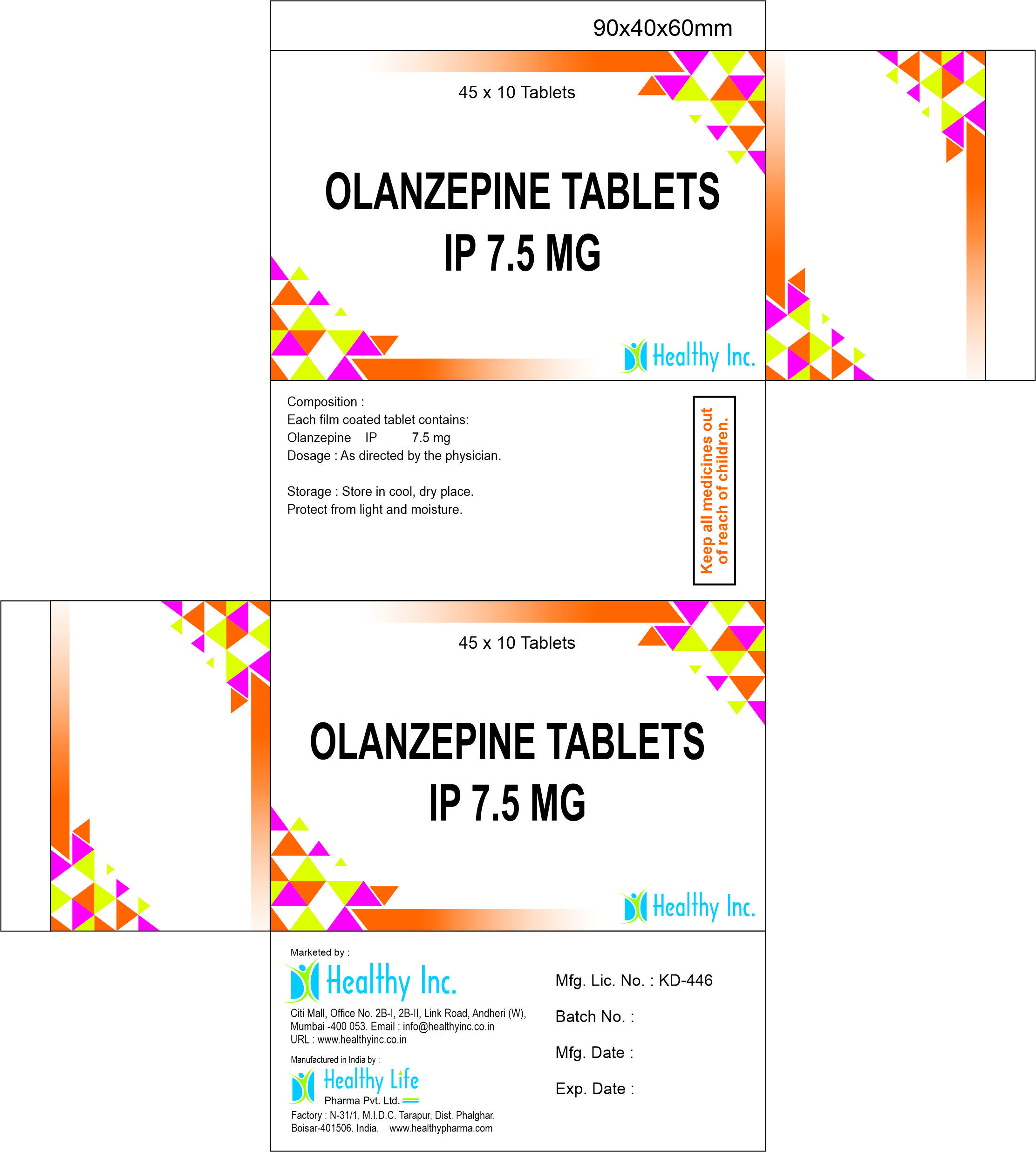Olanzepine Tablet 5mg - Drug Type: Generic Drugs