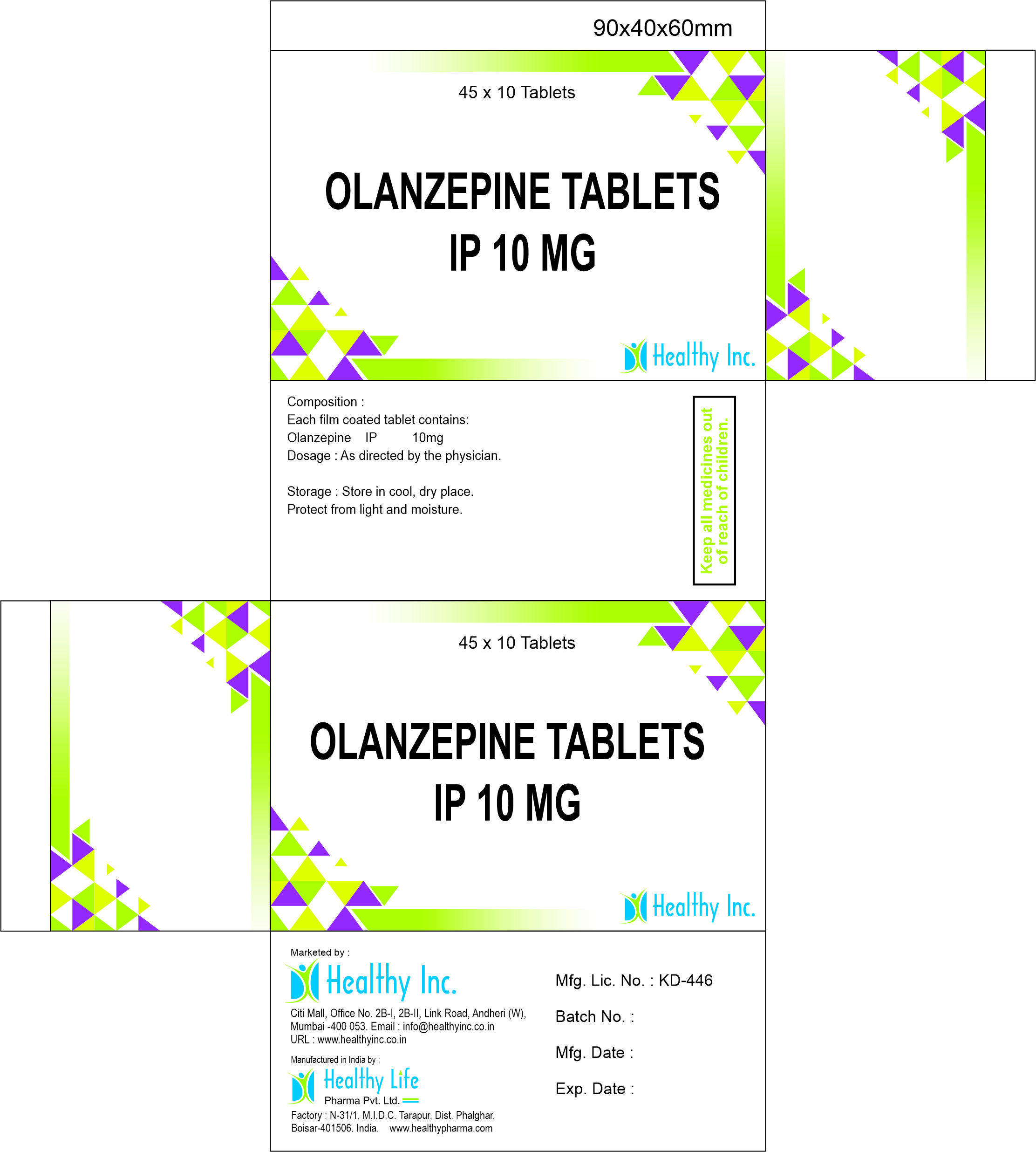 Olanzepine tablet 10mg