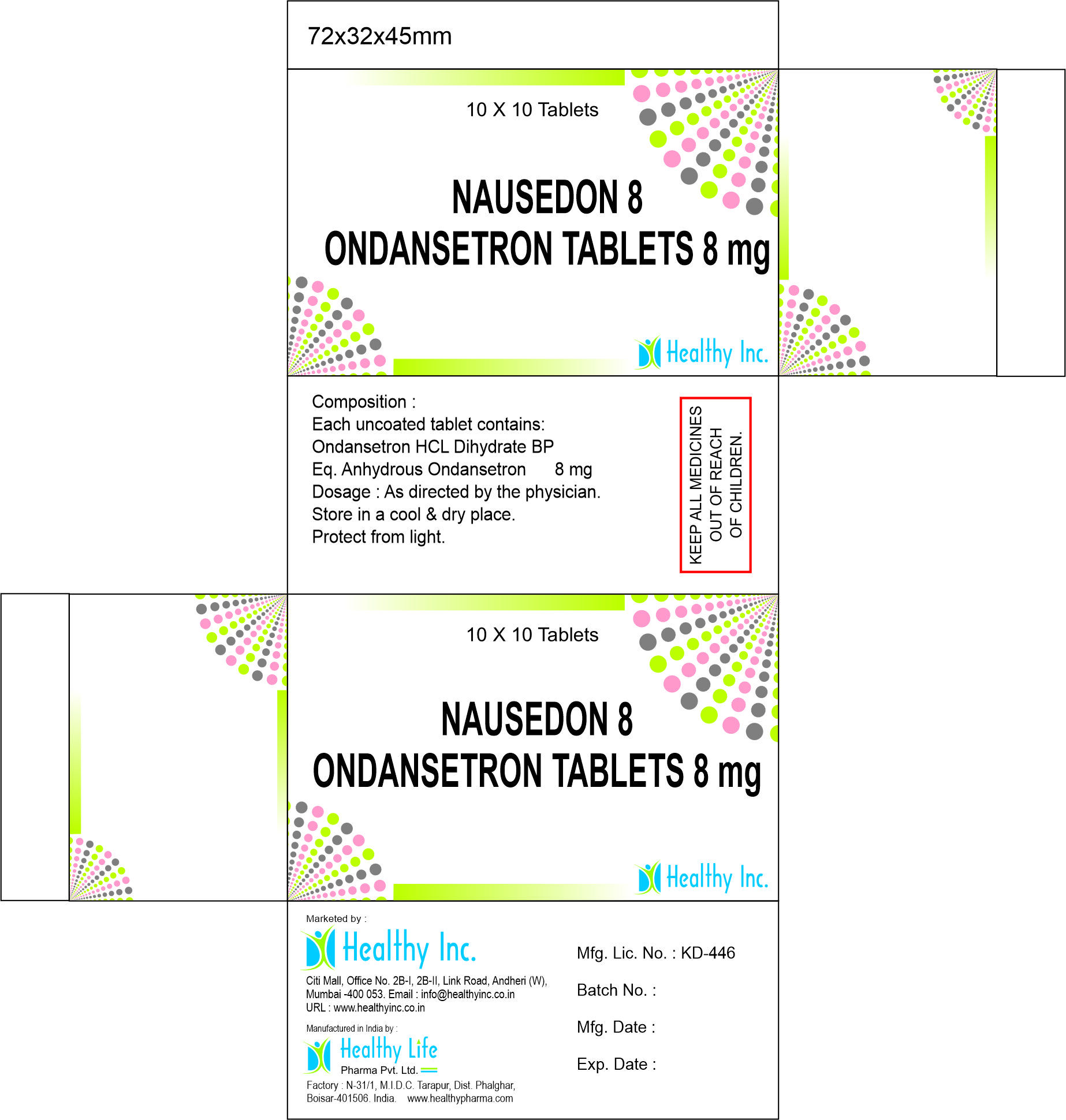 Ondansetron Tablet 4mg - Drug Type: Generic Drugs