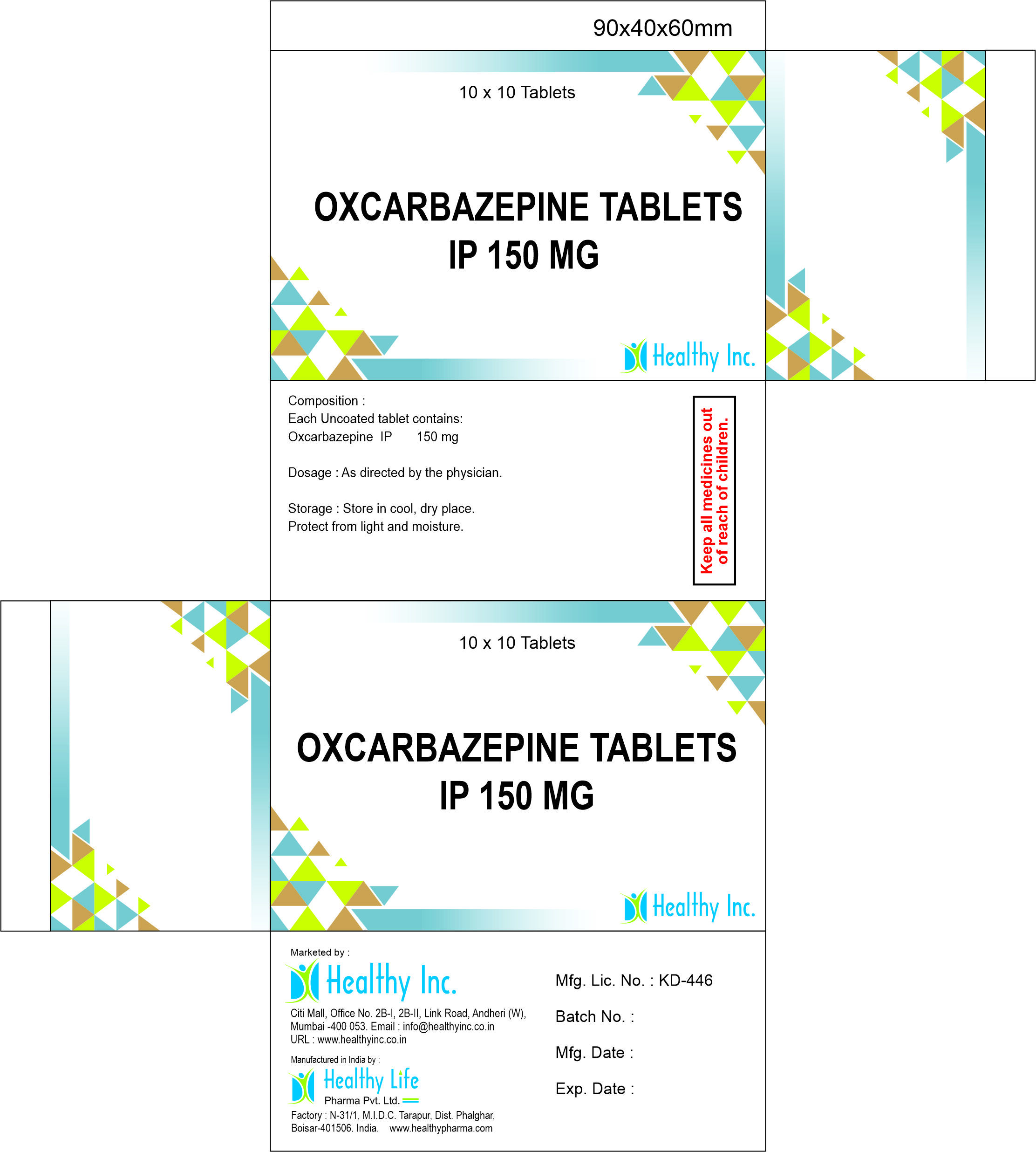 Oxcarbazepine tablet 150mg