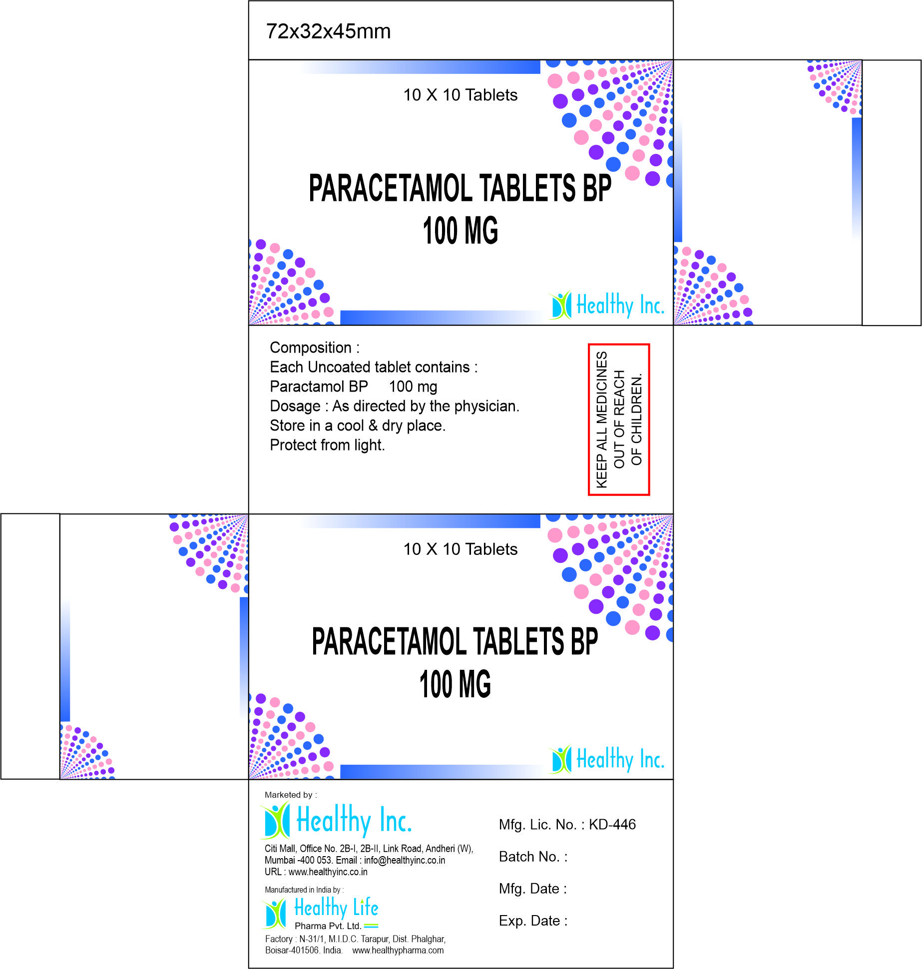 Paracetamol Tablets - 650 Mg Uncoated Dosage As Prescribed By Physician Expiration 2 Years Store In Cool Dry Place