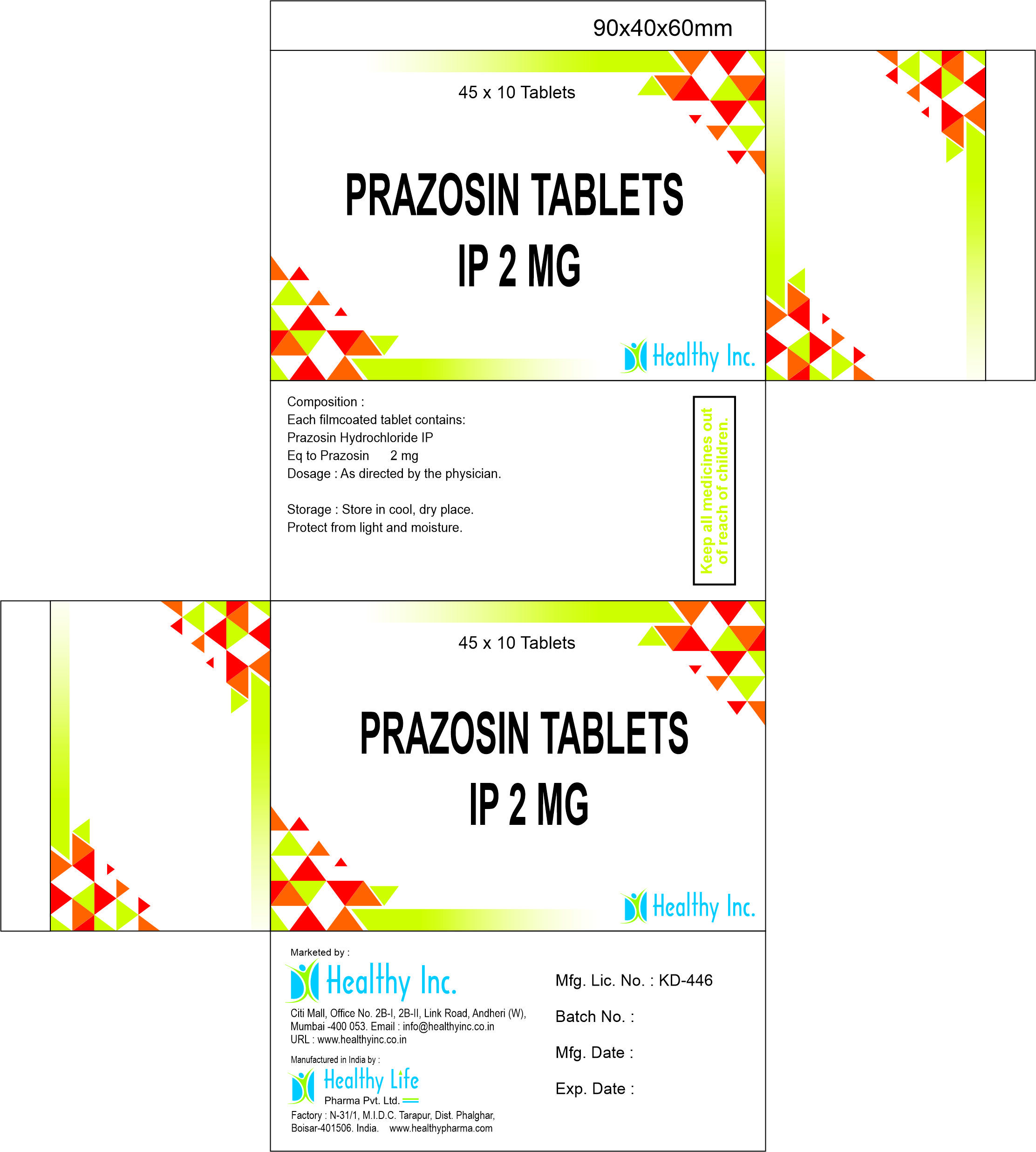 Prazosin tablet 2mg