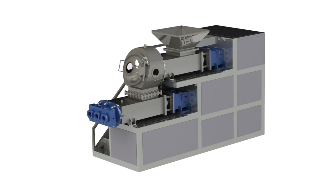 Twin Worm Duplex Type Vacuum Plodder Machine